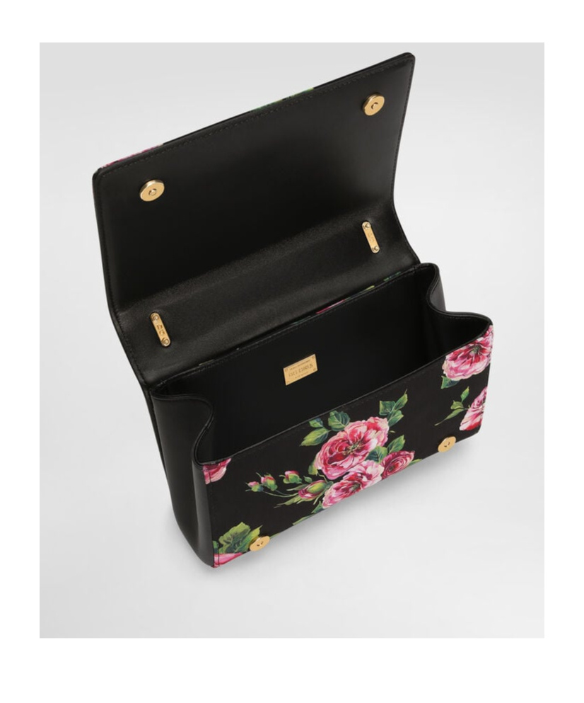Dolce & Gabbana Floral Pattern Shoulder Bag In Nude