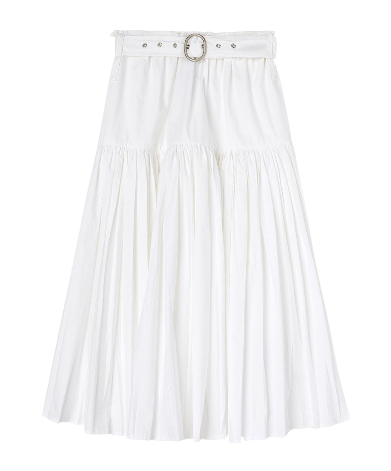 Jil Sander Voluminous Basque Skirt Optic White In White