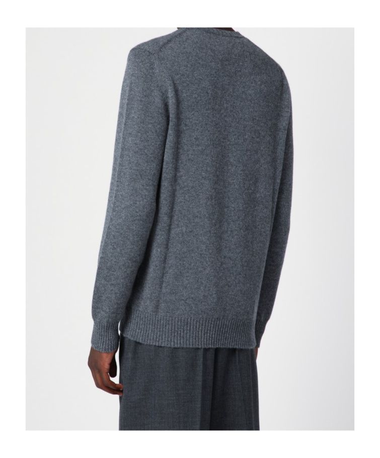 Drumohr Grey Crew-neck Sweater In Cashmere In Gray