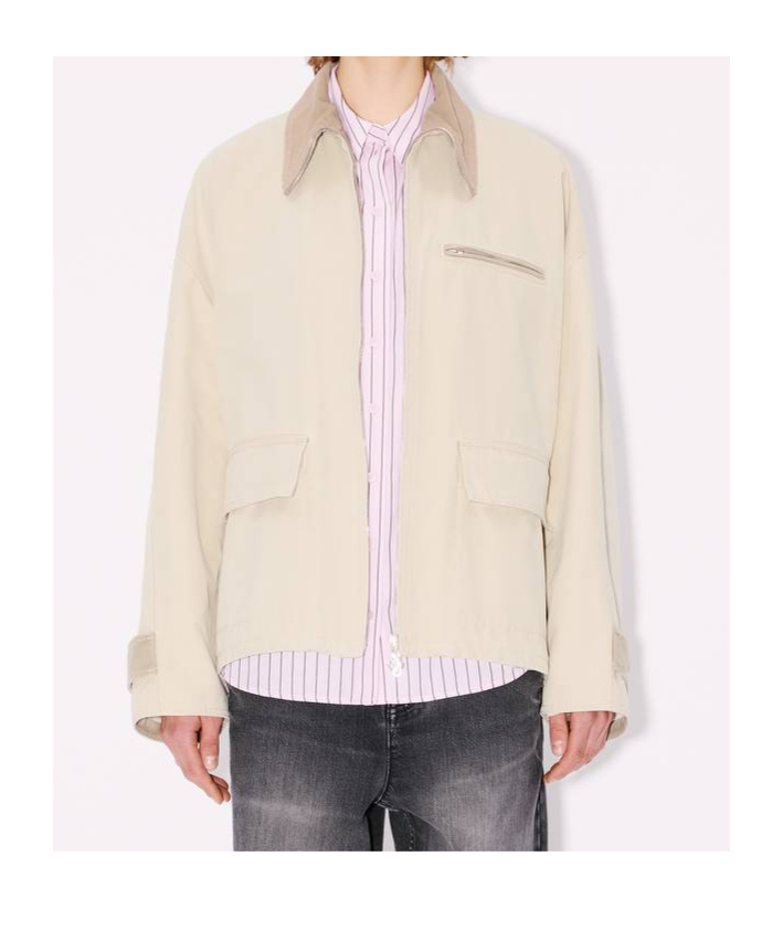 Kenzo Workwear Jacket In Cotton In Burgundy