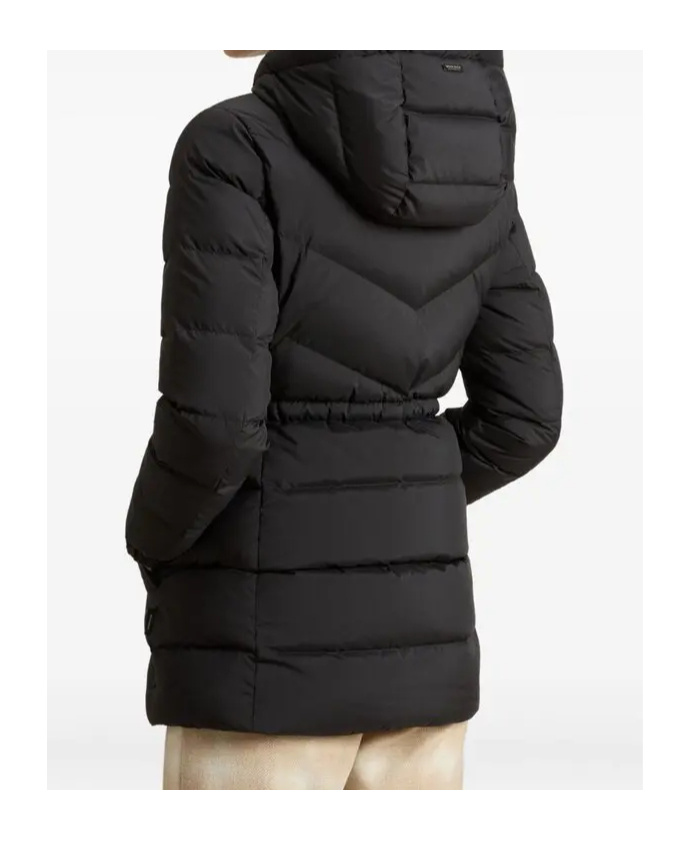 Woolrich Hooded Down Jacket In Black