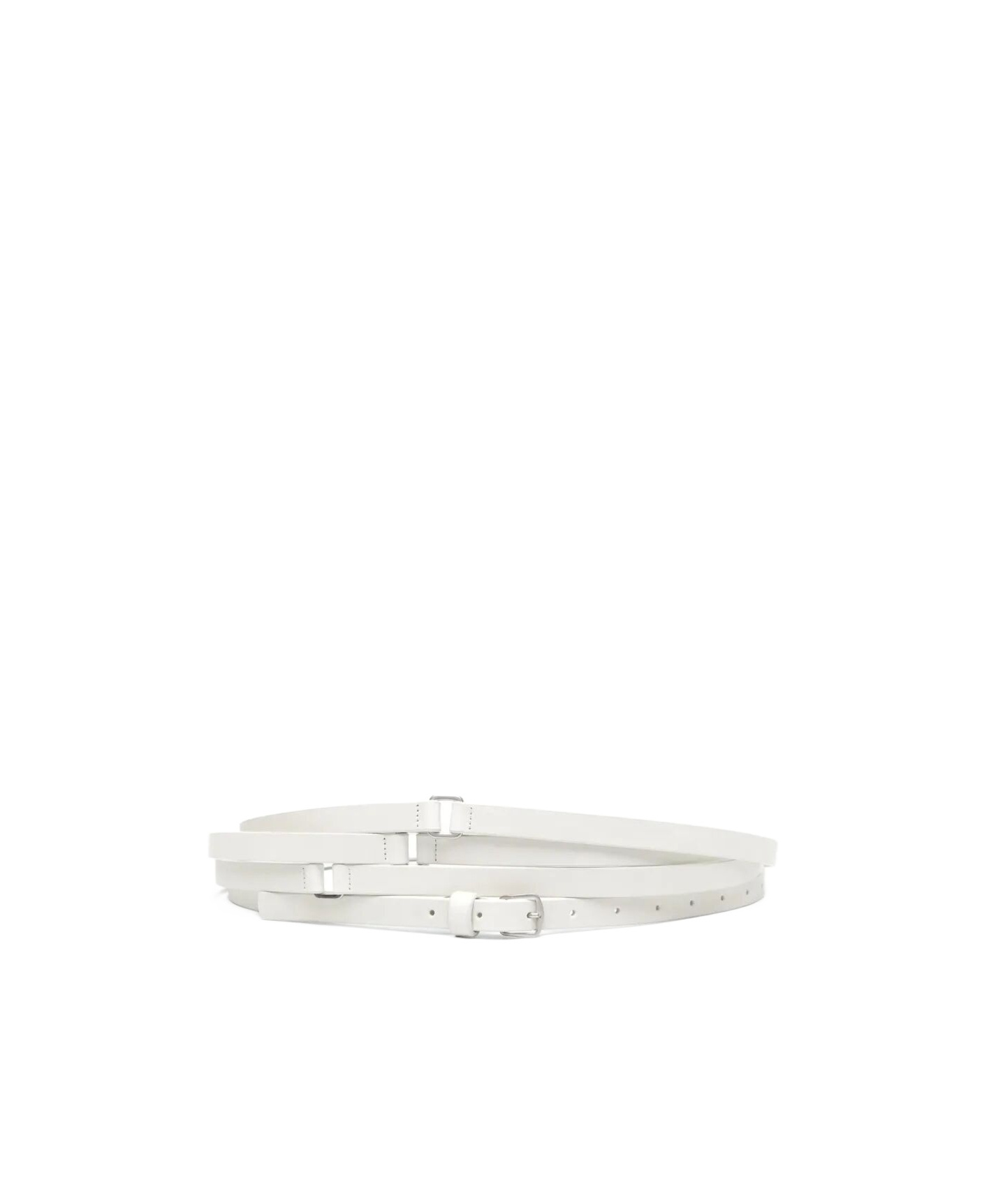 Ann Demeulemeester Three-layer Winding Belt In White