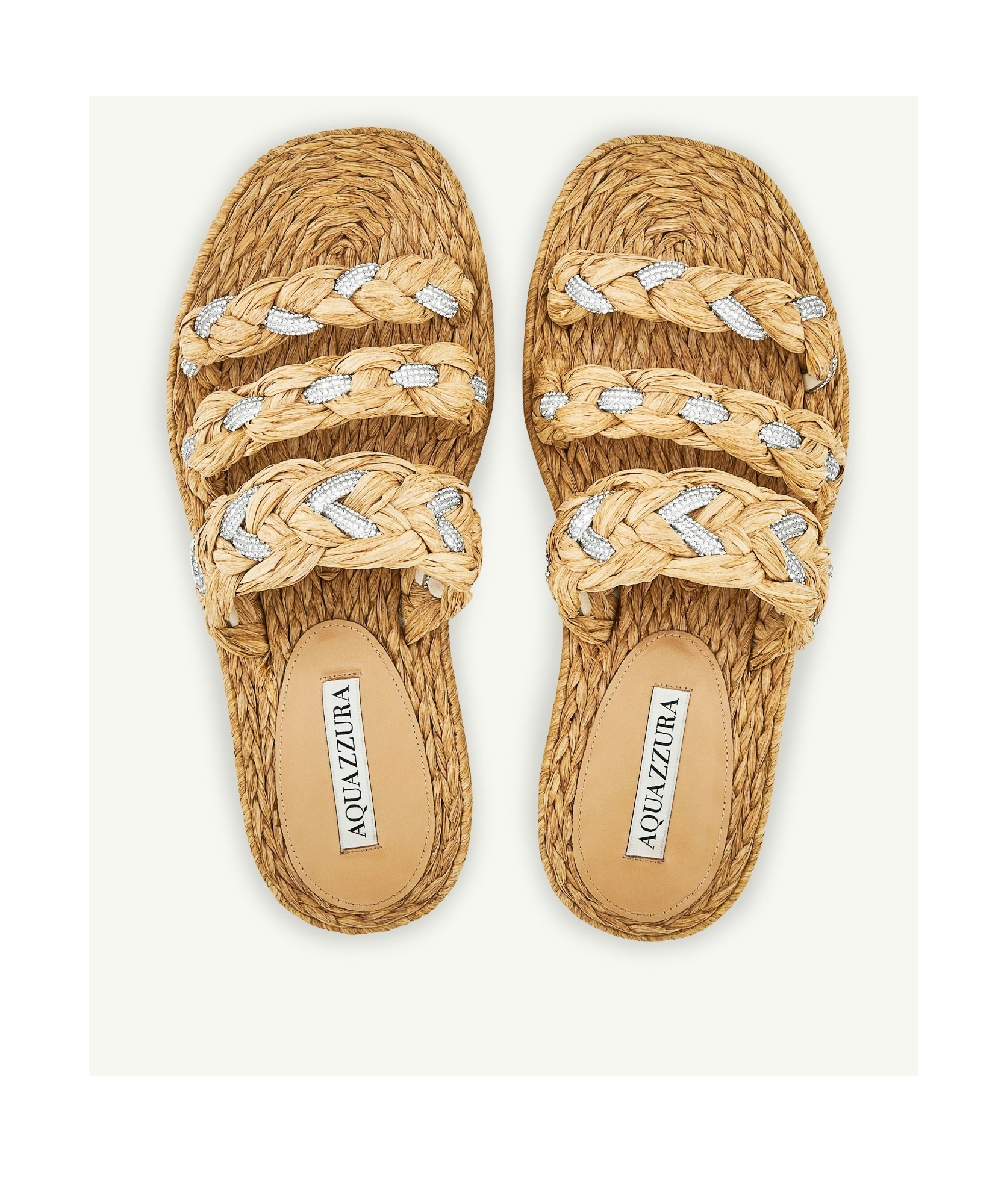 Aquazzura Woman Espadrilles Beige Size 7.5 Natural Raffia In Nude