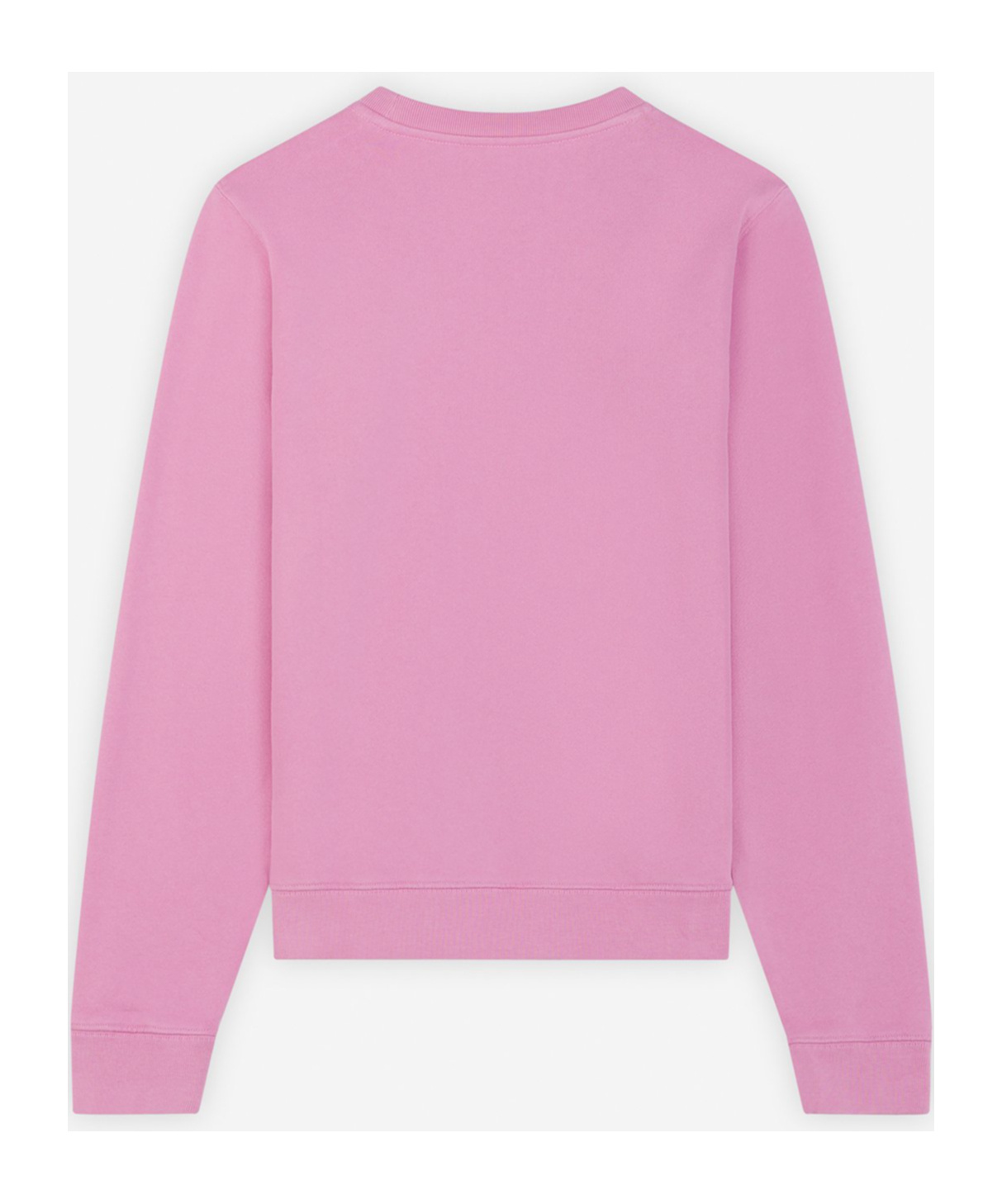 Maison Kitsuné Fox Head Patch Crewneck Sweatshirt In Pink