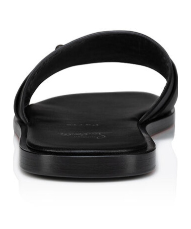 Christian Louboutin Chambelimule Leather Mule In Black