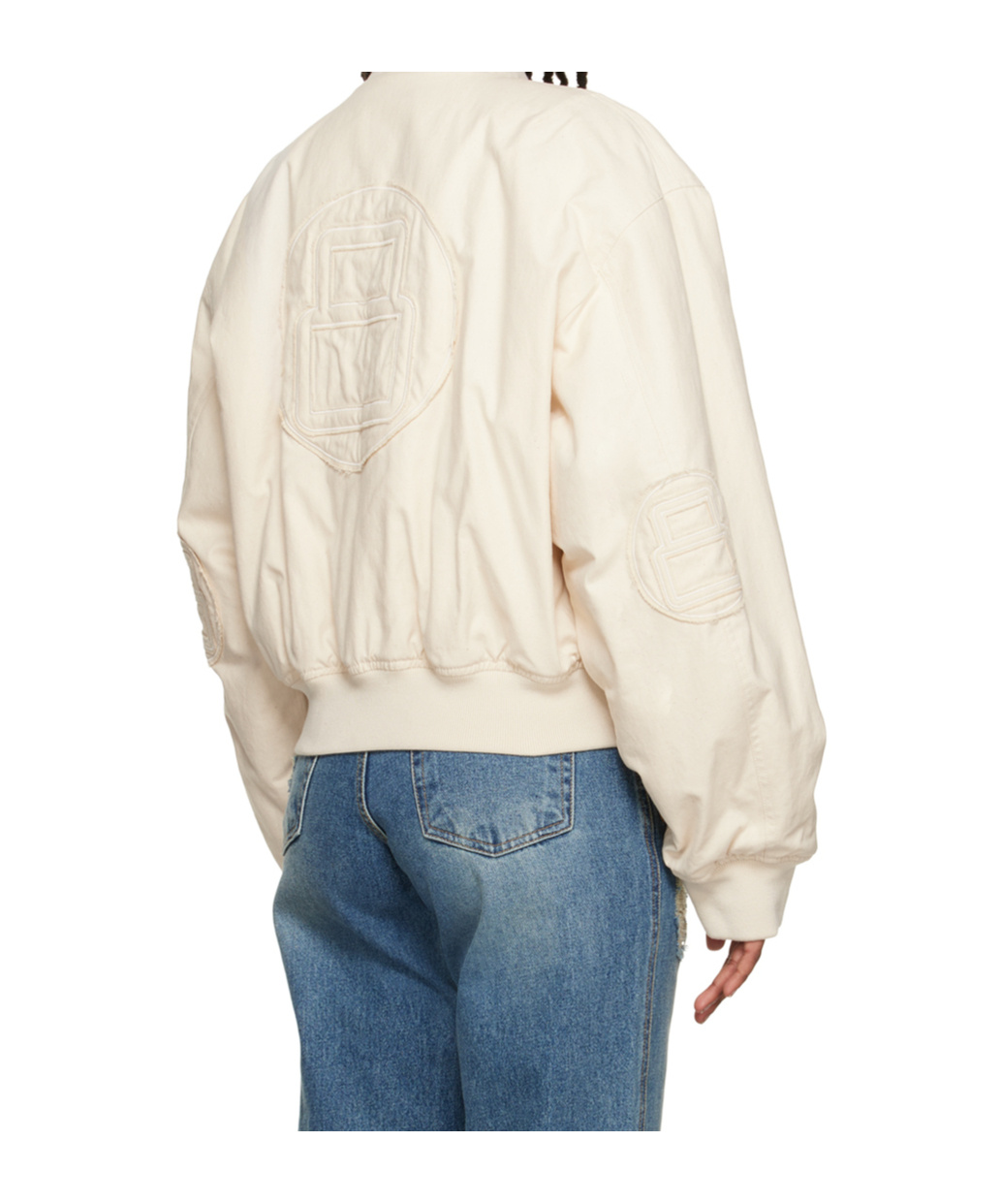 Heron Preston White Ex-ray 8 Ball Bomber Jacket In Neutral