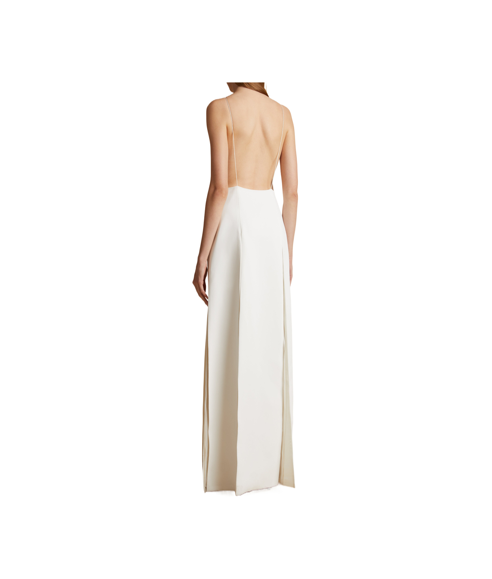 Khaite The Nonya V-neck Sleeveless Dress In White