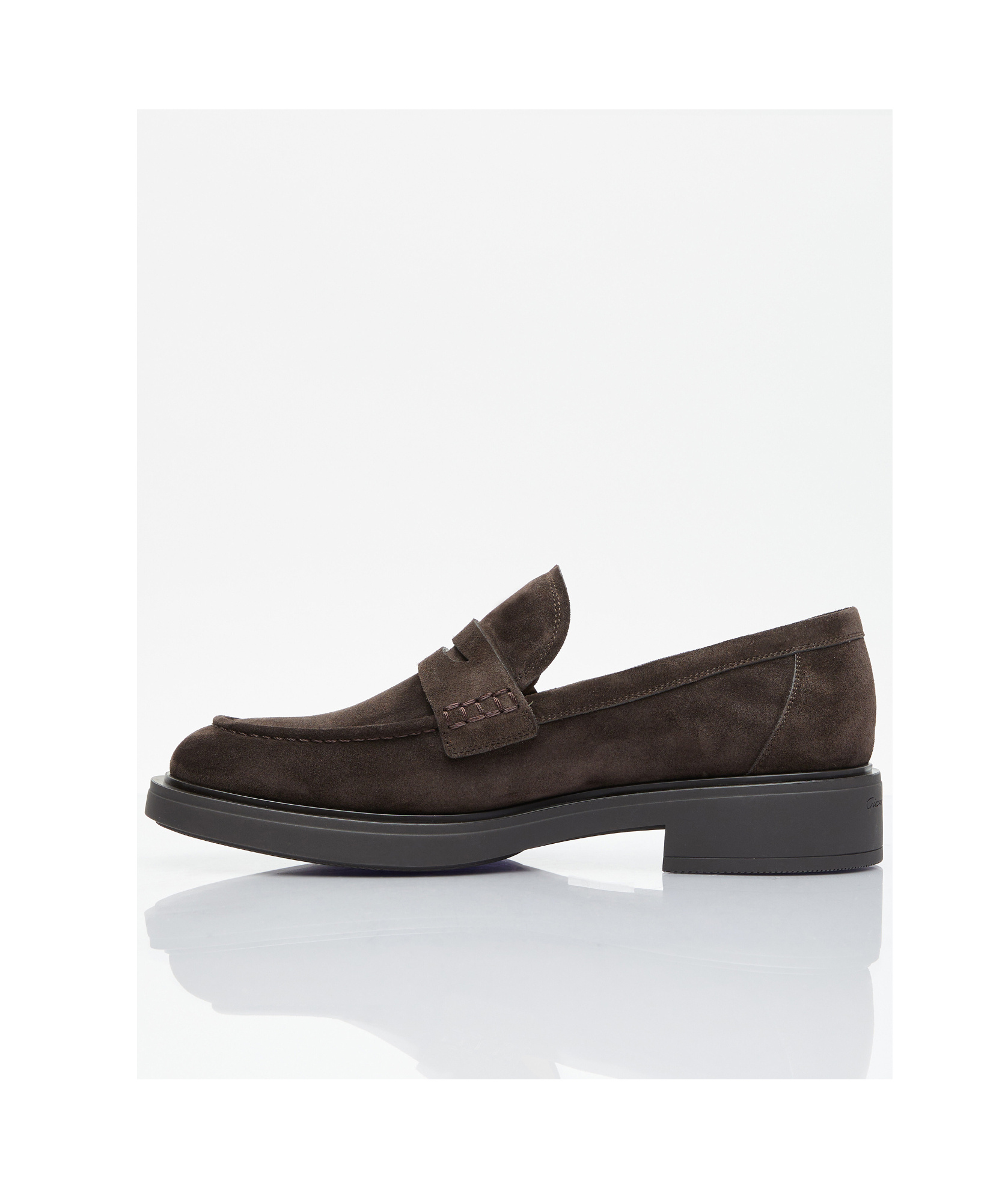 Gianvito Rossi Harris Shearling-lined Suede Loafers In Black