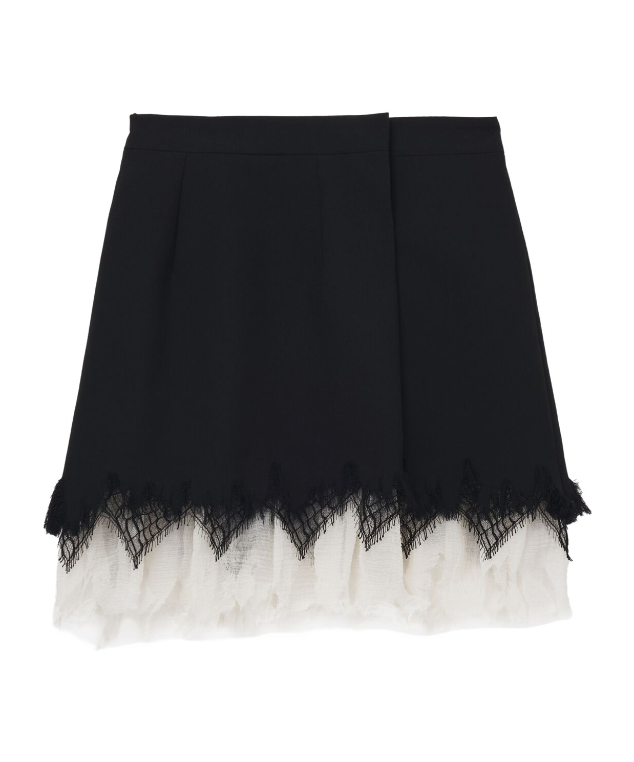 Shop Alexander Mcqueen Wool A-line Skirt In Black