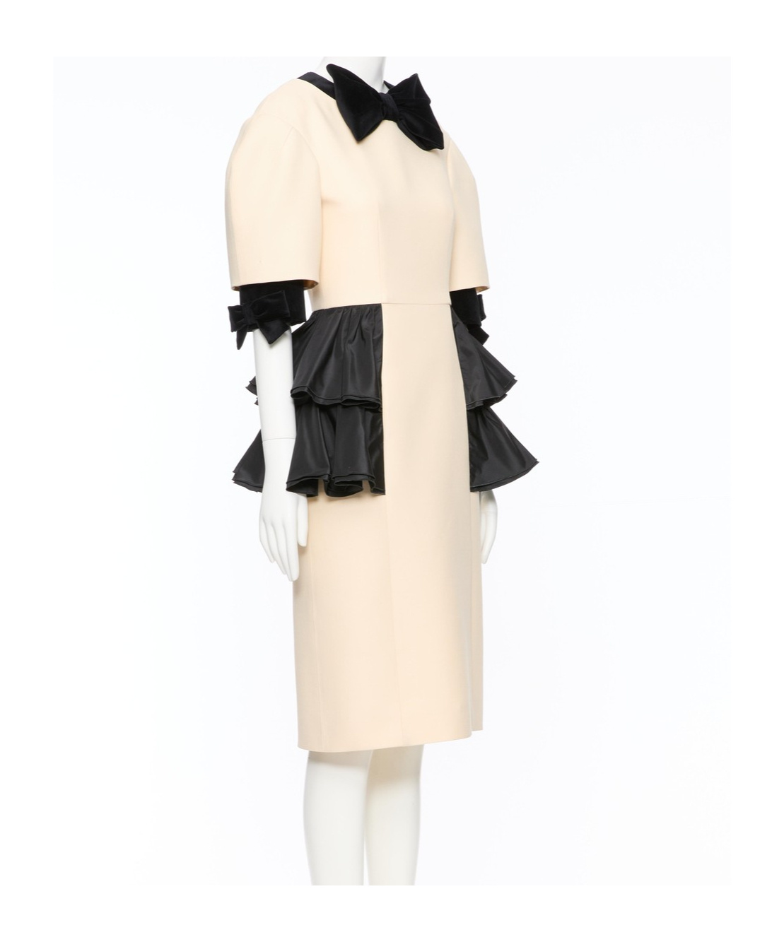 Valentino Short Sleeve Dress In Neutral