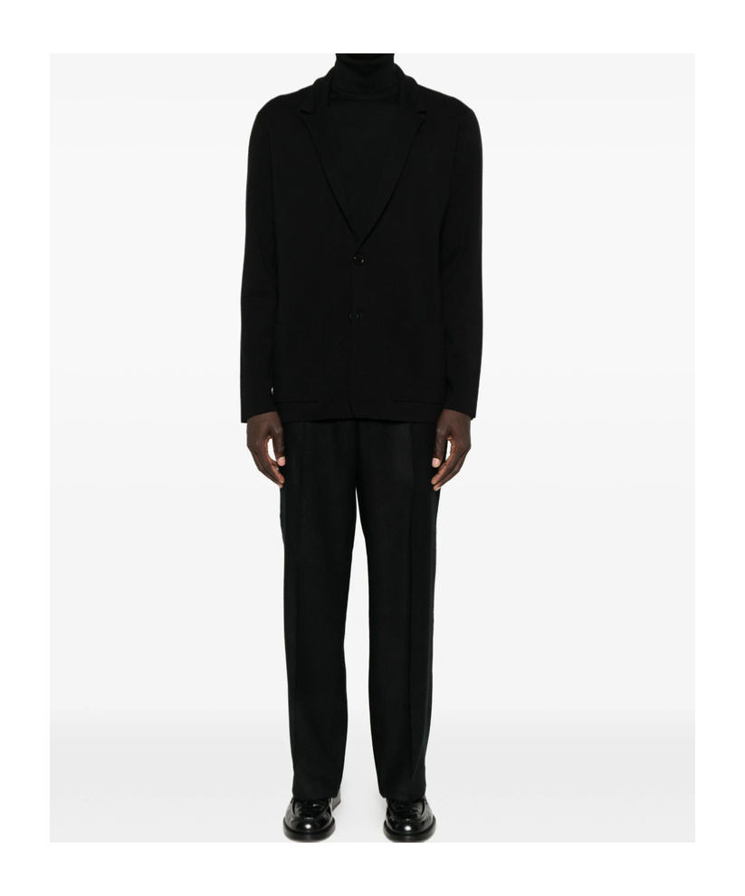 Roberto Collina Single-breasted Casual Jacket In Black