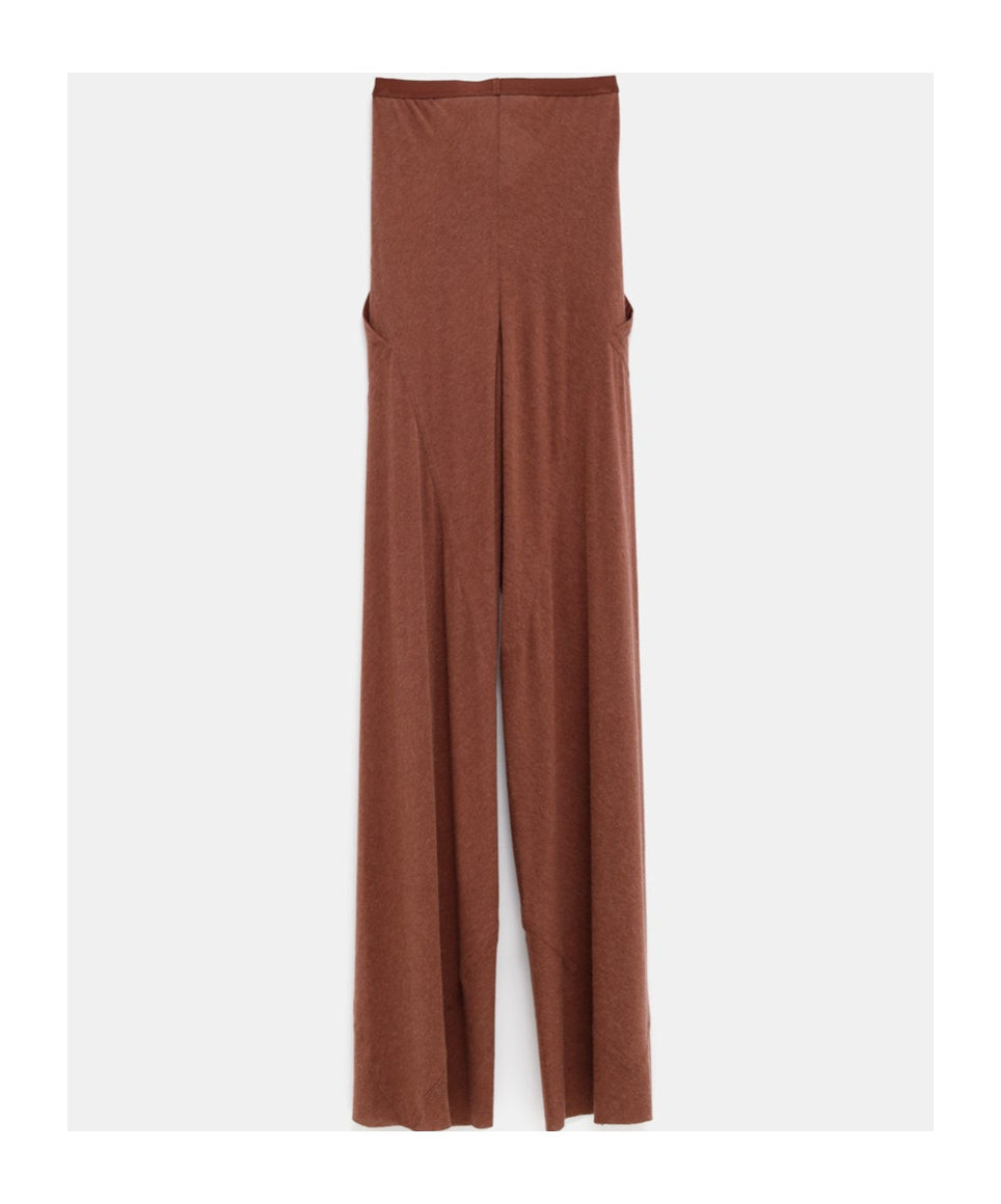 Rick Owens Elastic Waist Casual Pants In Brown