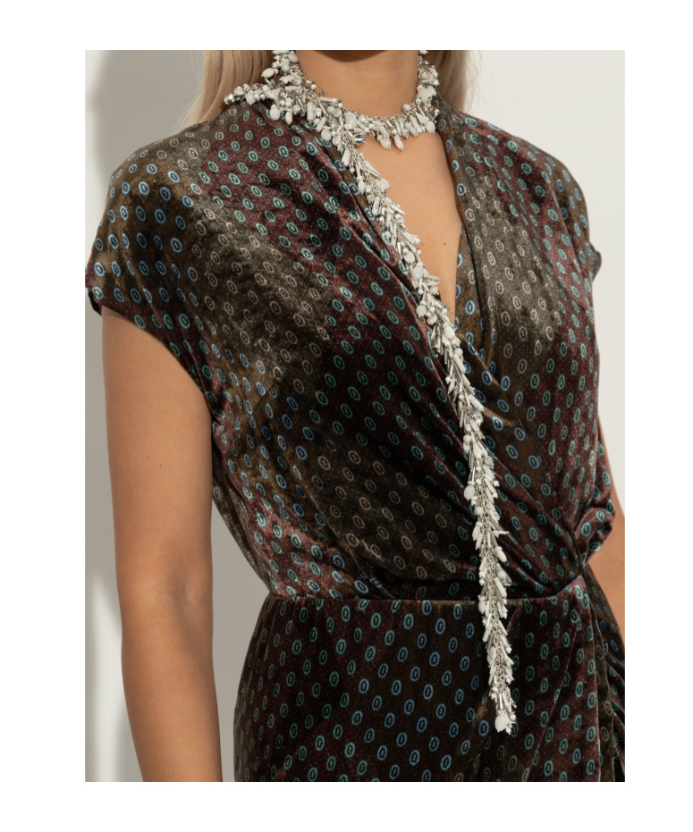 Dries Van Noten Patterned Necklace In Metallic