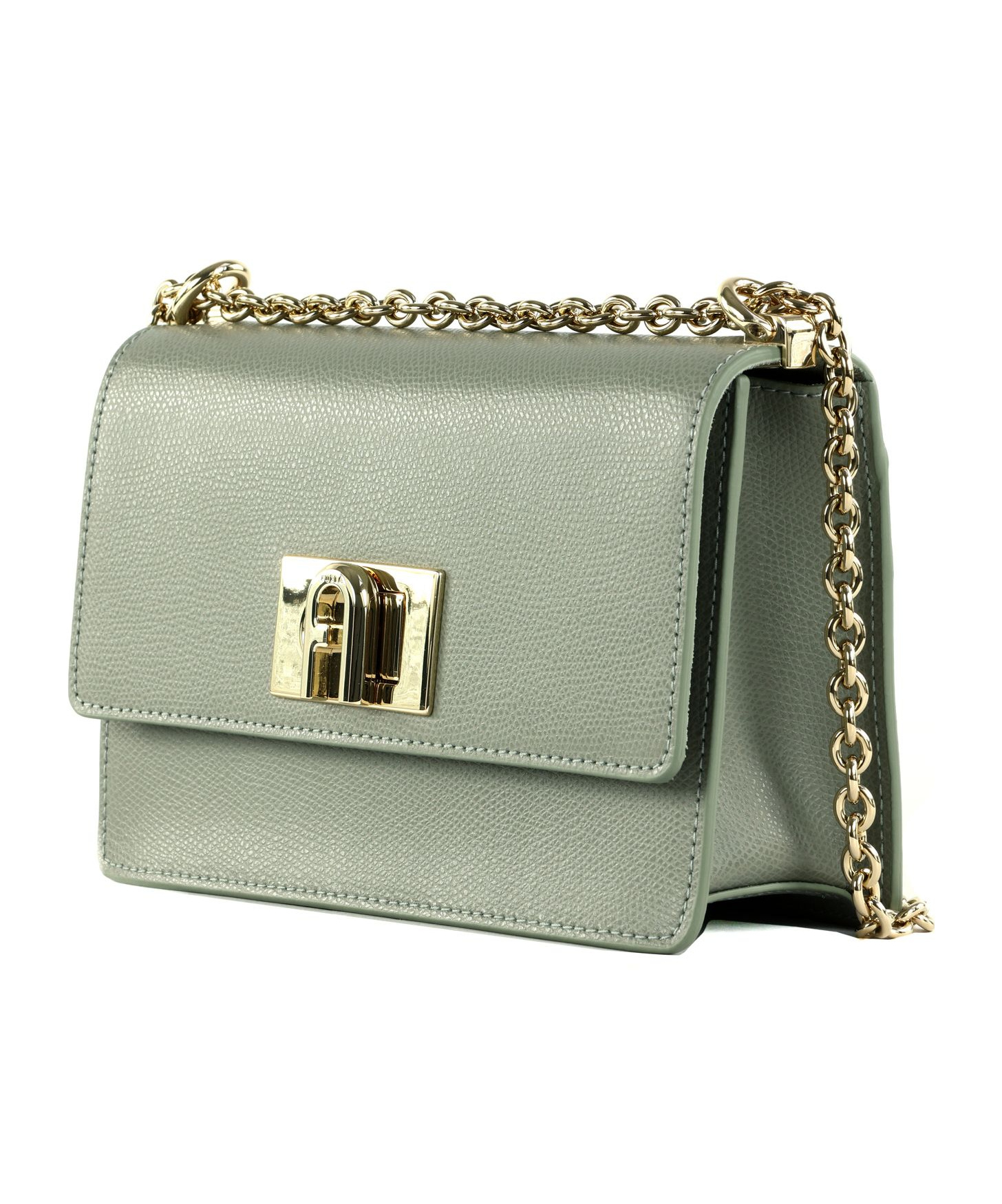 Furla Flip Shoulder Bag In Green