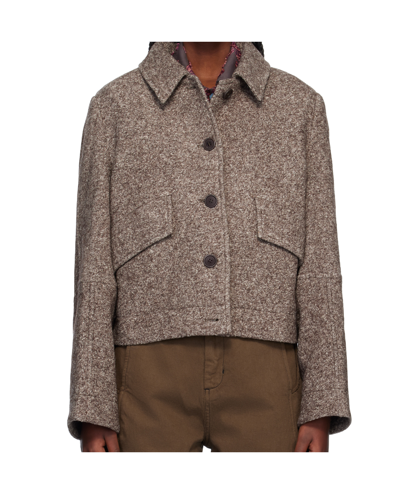 Henrik Vibskov Long-sleeved Casual Jacket In Brown