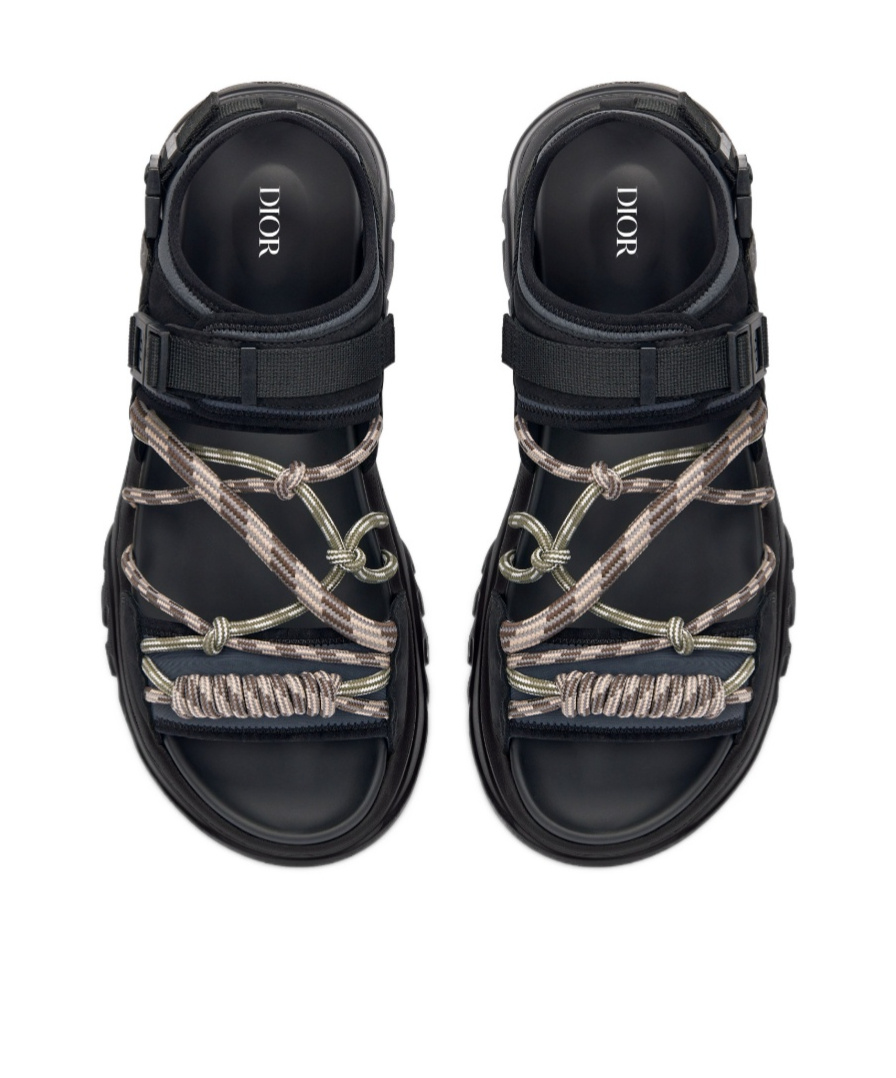 Dior Homme H-town Sandals Shoes In Black/beige