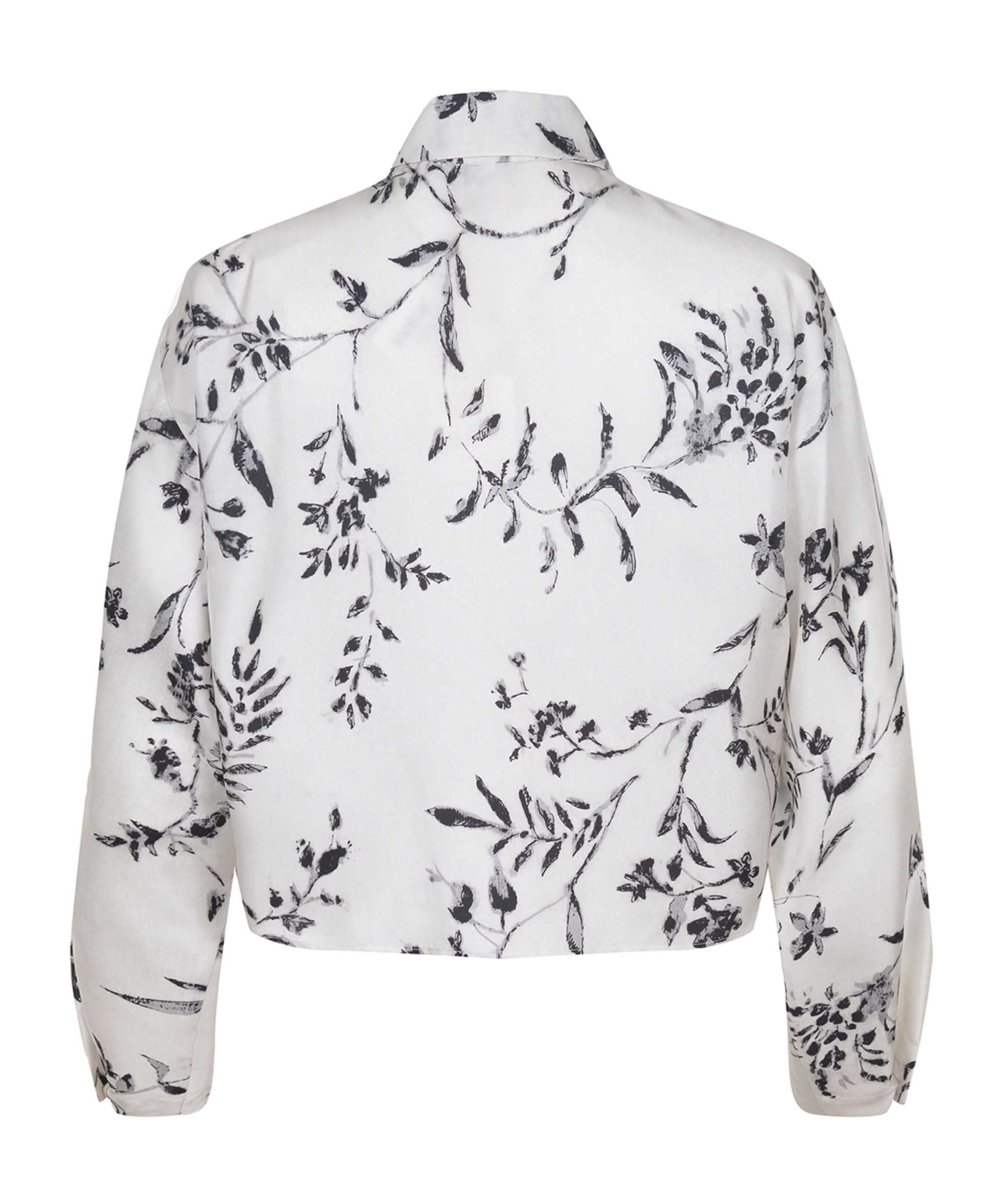 Alysi Printed Long-sleeved Shirt In White