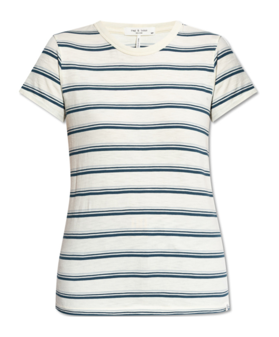 Rag & Bone The Slub Stripe T-shirt In Neutral