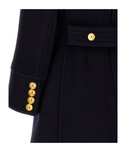 Tom Ford Wool Peacoat In Black