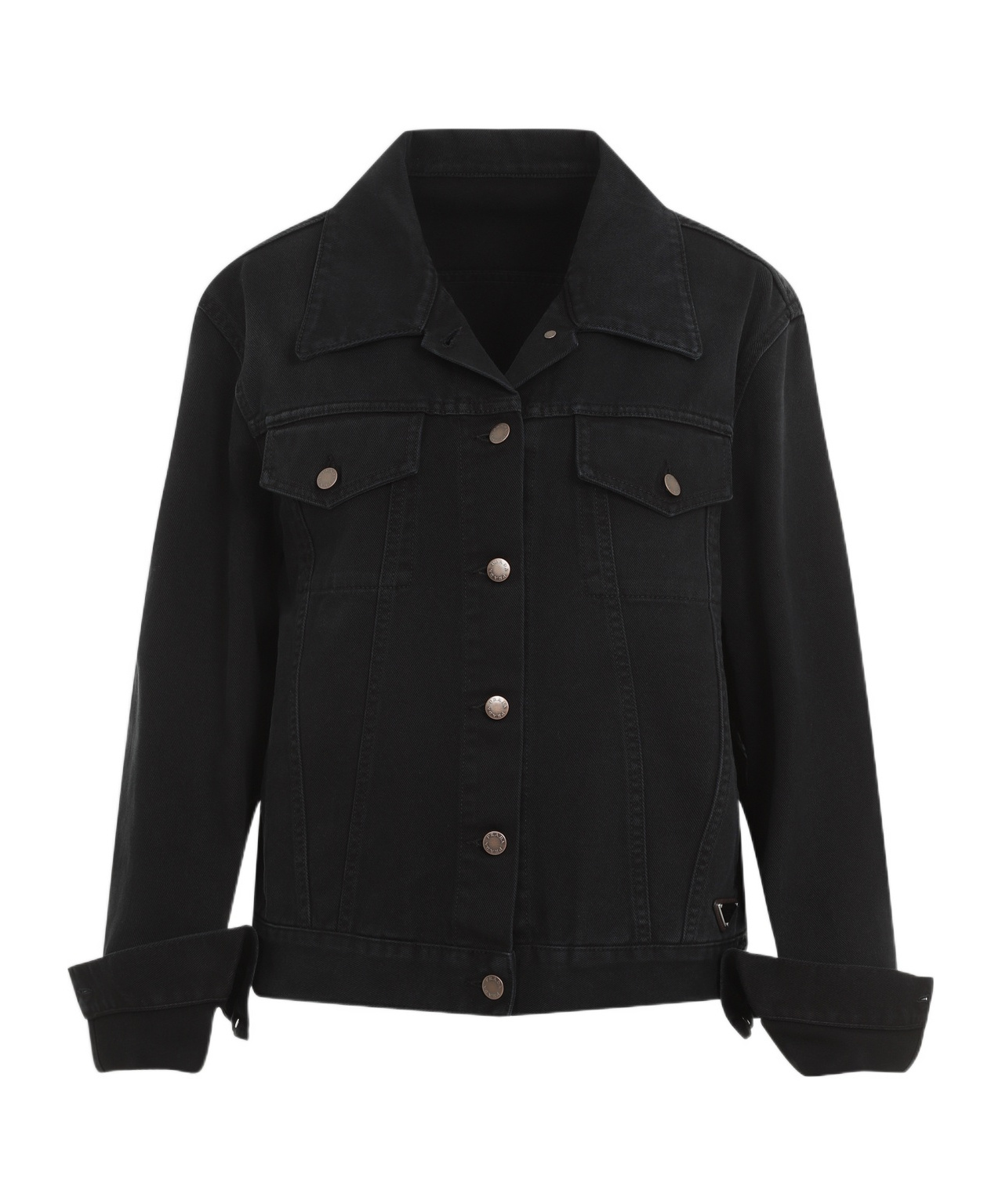 Prada Denim Blouson Jacket In Black