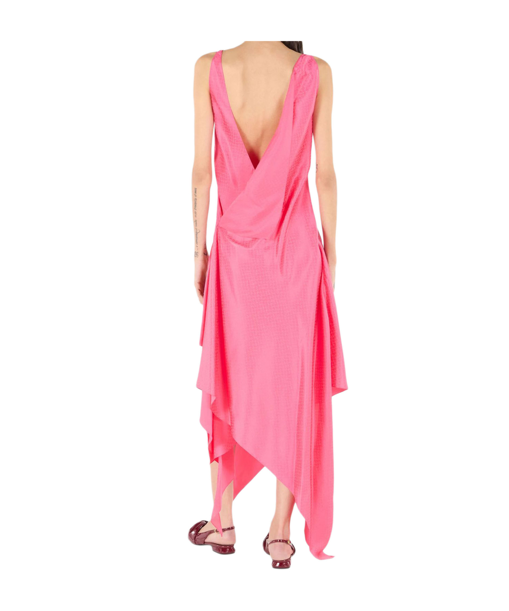 ROBERTO CAVALLI SILK MIDI DRESS