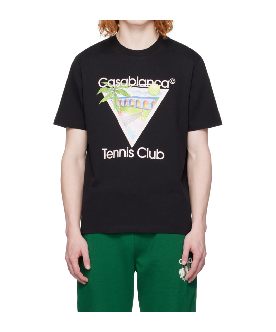 Casablanca Tennis Club Icon T-shirt In Black