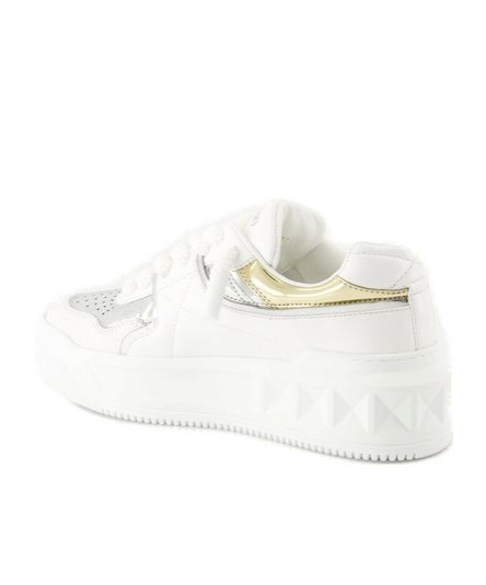 Shop Valentino Garavani One Stud Xl Lace-up Sneakers In White