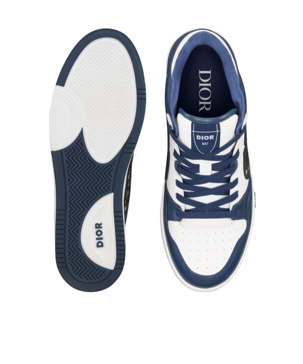 Dior Man B57 Man Blue Sneakers In White