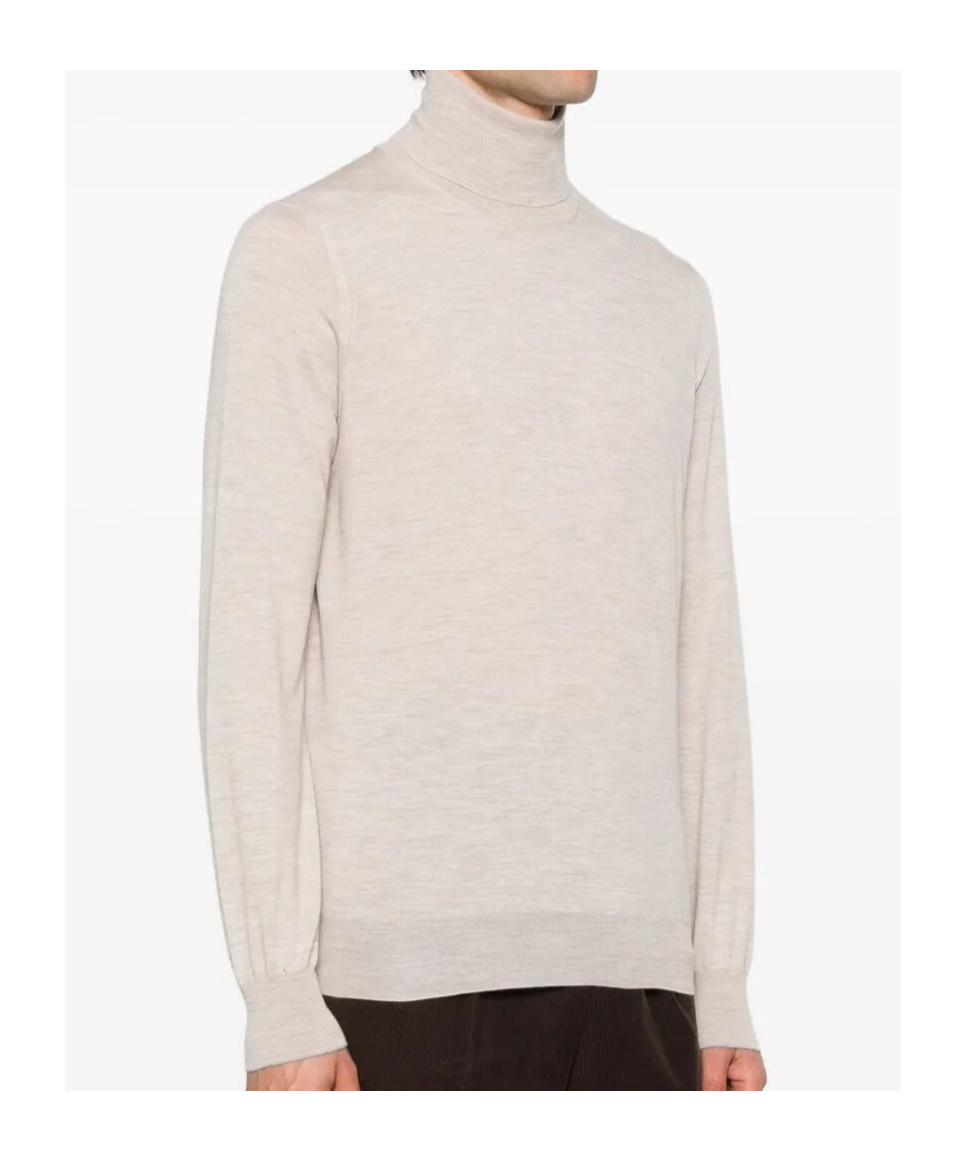 Brunello Cucinelli Men Turtle-neck Fine Gauge Sweater In Neutral