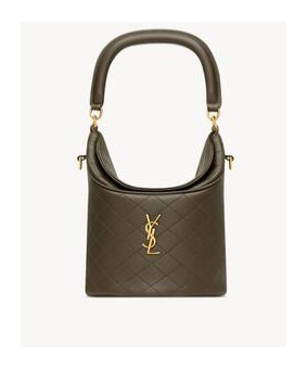 Saint Laurent Gaby Bucket Bag In Green