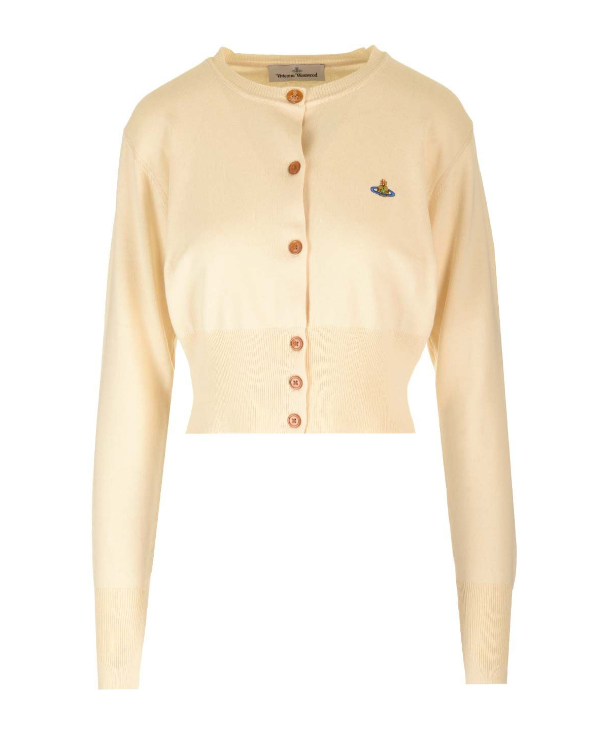 Shop Vivienne Westwood Bea Cardigan In Nude