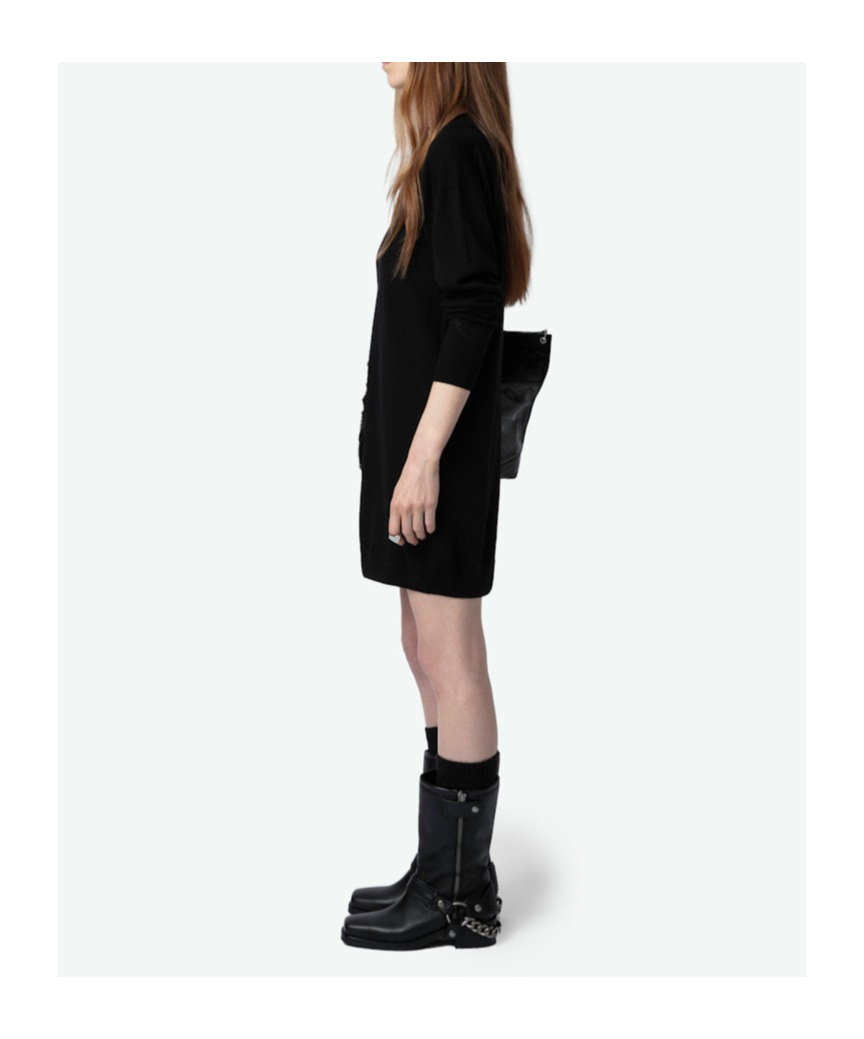 Zadig & Voltaire Long-sleeved Dress In Black