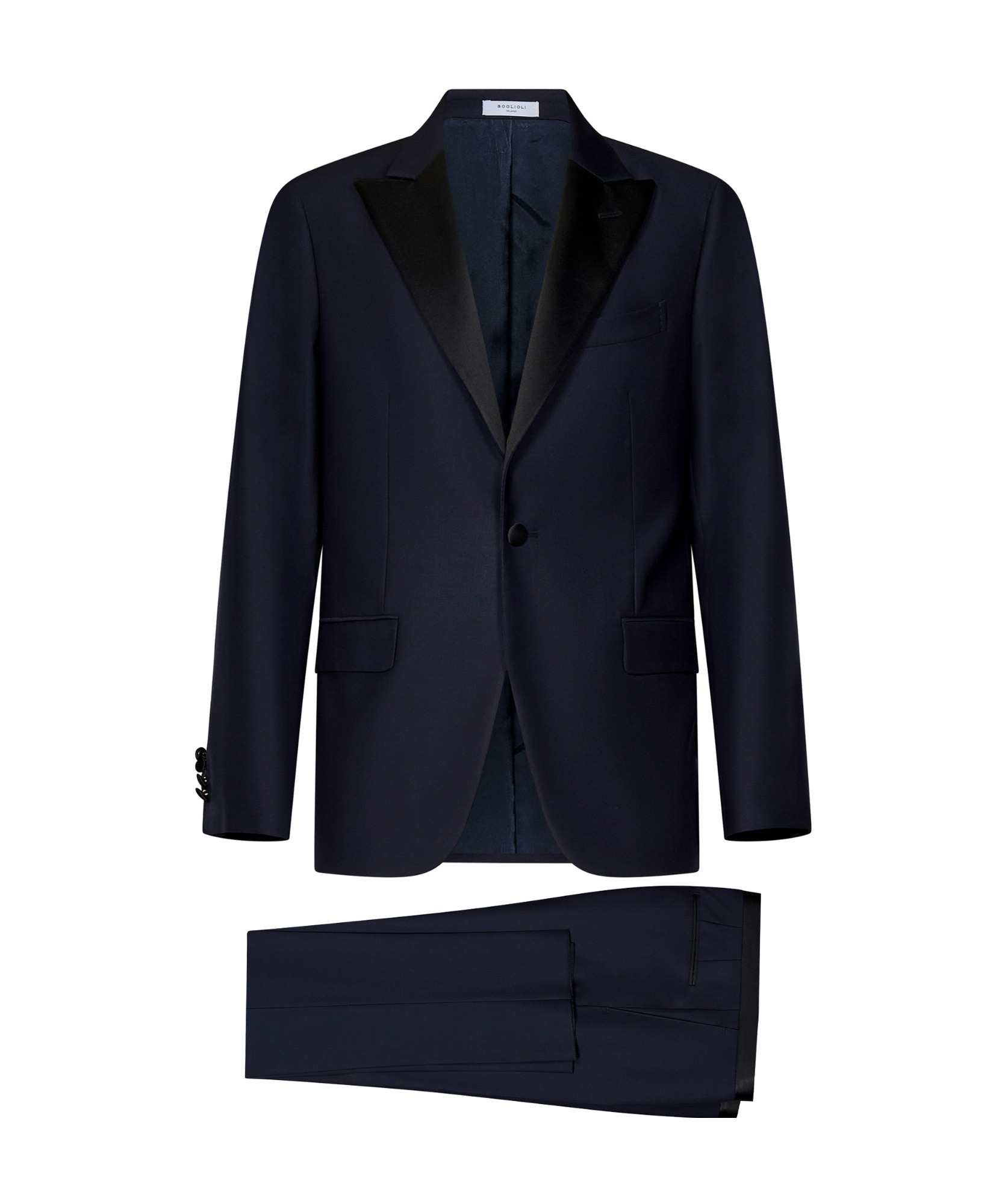 Boglioli Long-sleeved Suit Coat And Trouser Set In Black