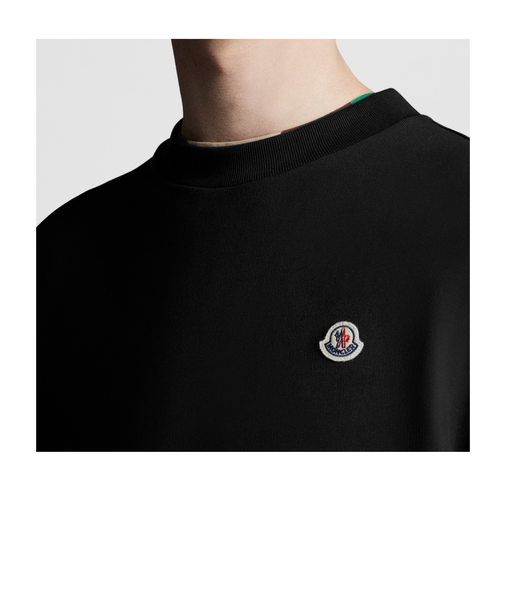 MONCLER LOGO PATCH COTTON SWEATSHIRT