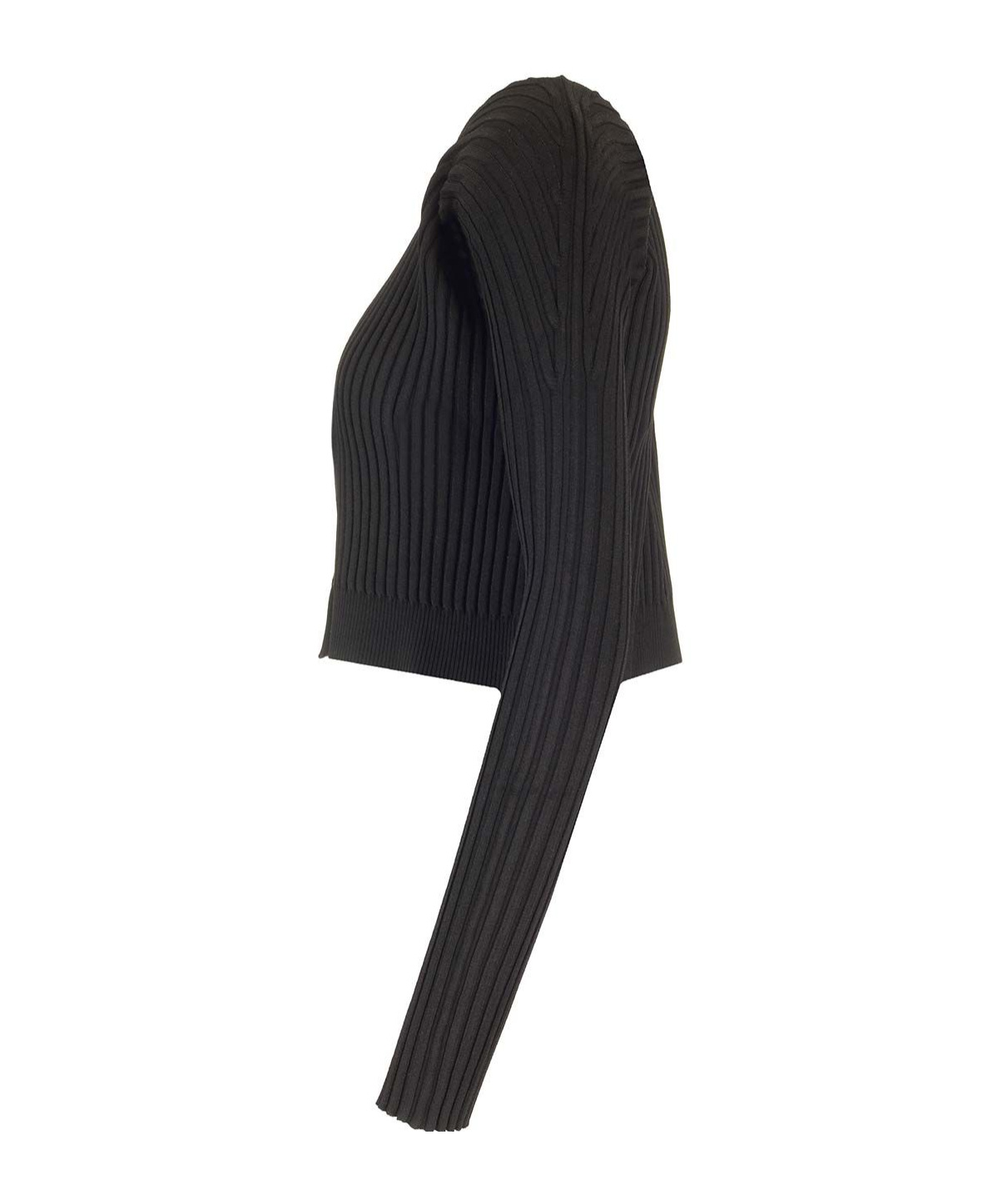 Jacquemus La Maille Pralu Longue Black Cardigan Women In Black
