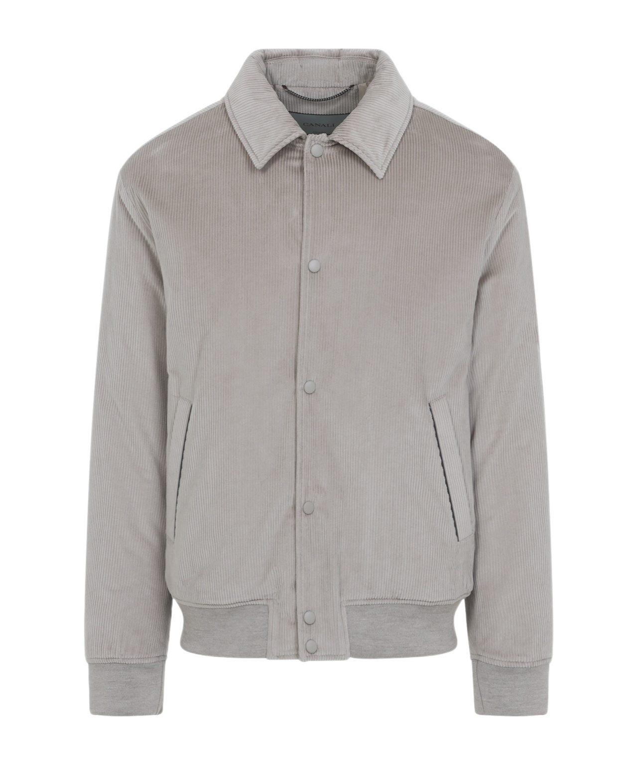 Canali Velvet Bomber In Gray