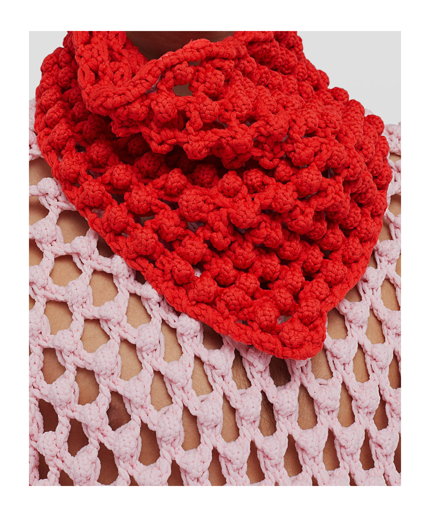 Jil Sander Triangle Knitted Scarf In Red