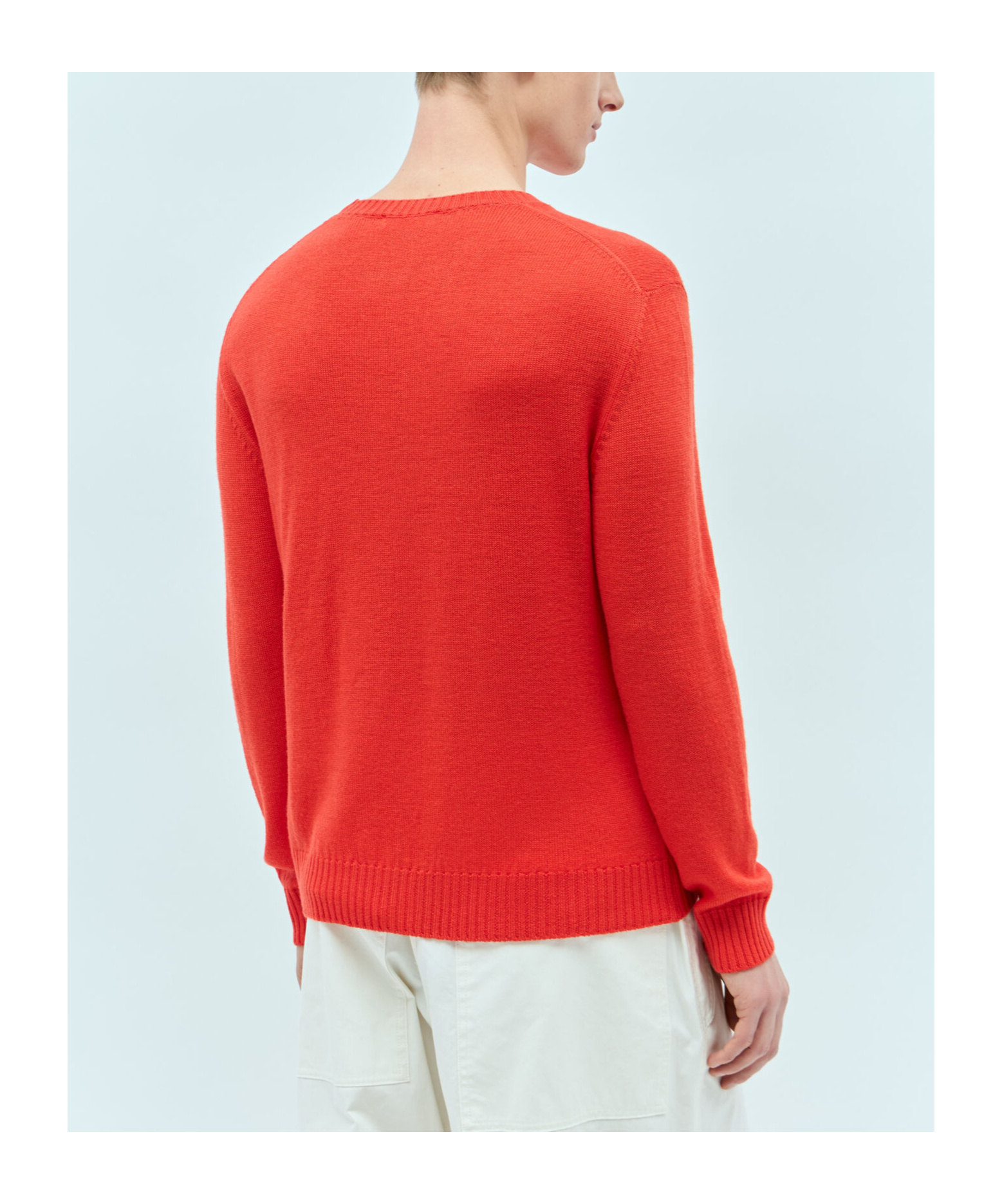 Jil Sander Crewneck Knitted Jumper In Red