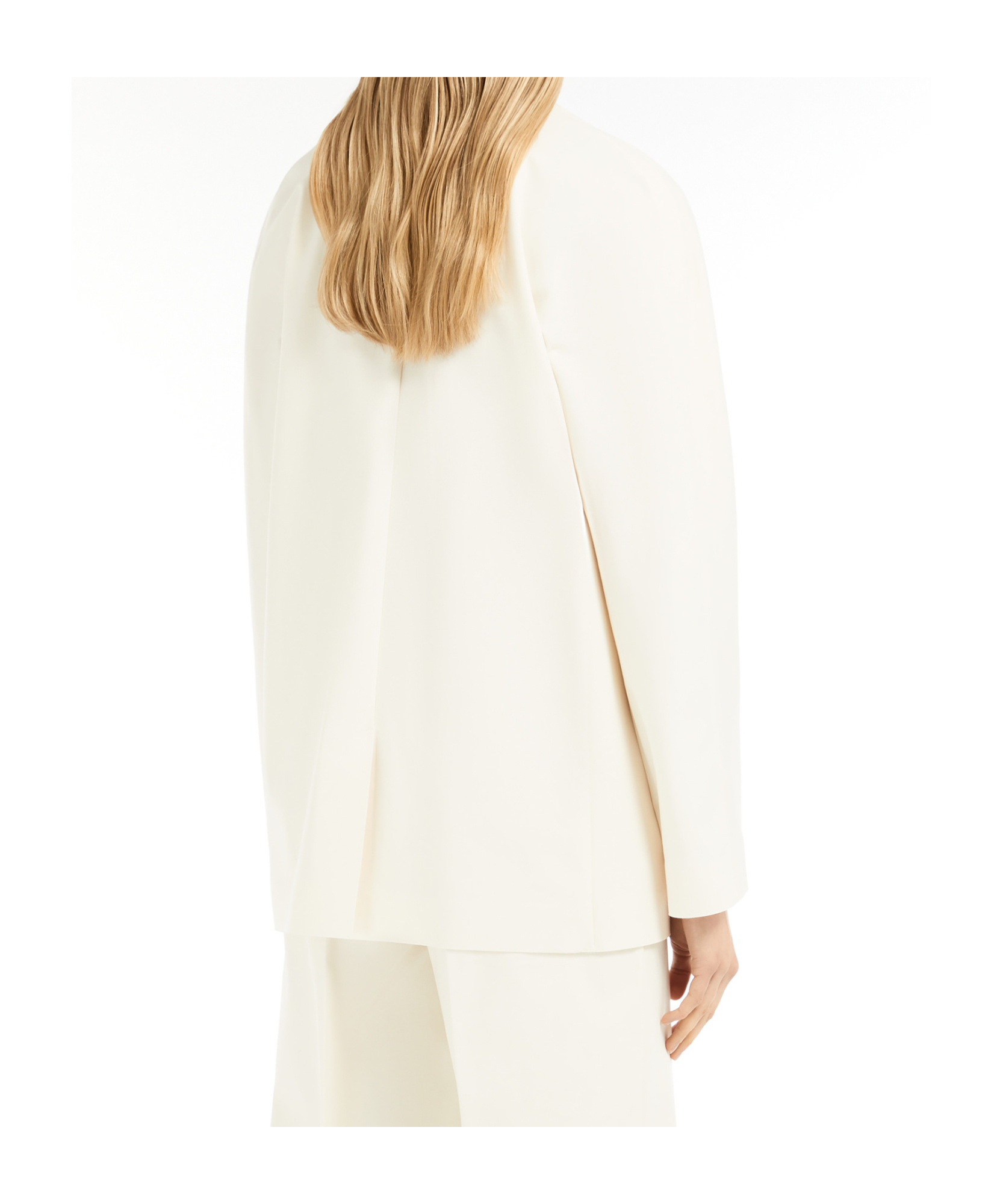 Max Mara Single-breasted Jersey Blazer In White