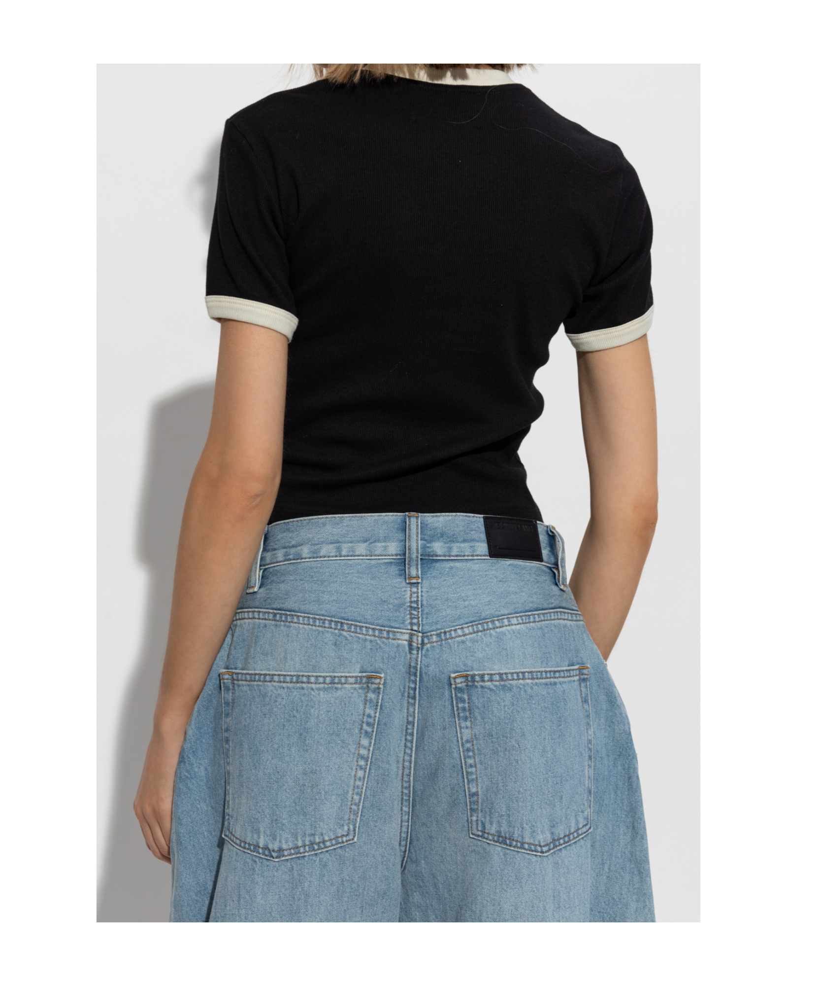 Amiri Open-necked Black Shirt In Black