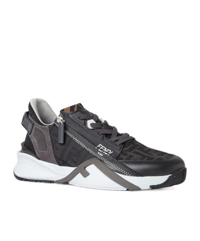 Fendi Men Flusso Di Scarpe Da Ginnastica In Brown