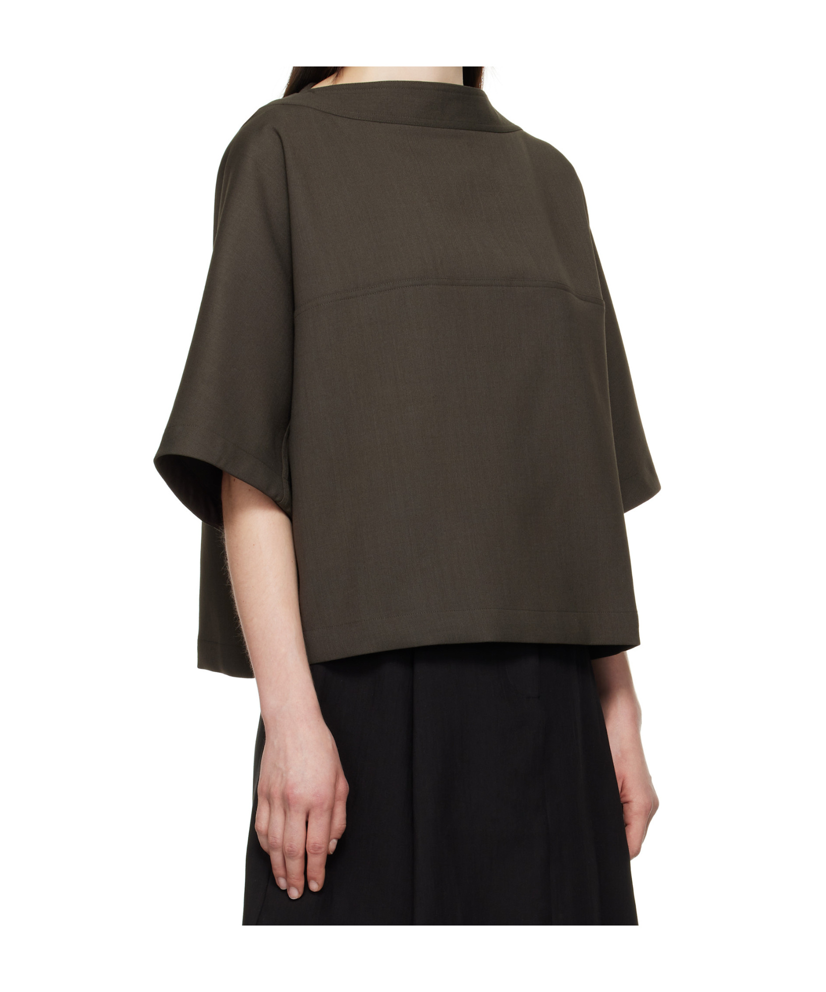 Studio Nicholson Round Neck Short Sleeve T-shirt In Black