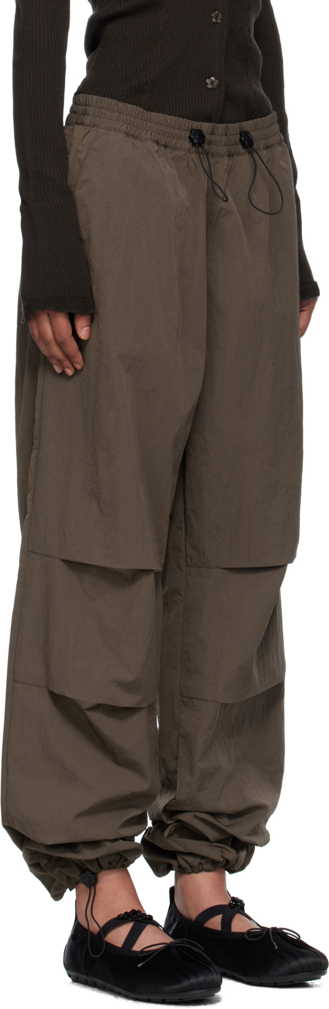 Cecilie Bahnsen Elastic Waist Casual Pants In Brown