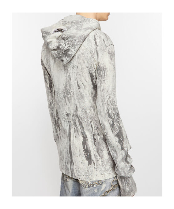 ACNE STUDIOS GARMENT-DYED ZIP-UP HOODIE