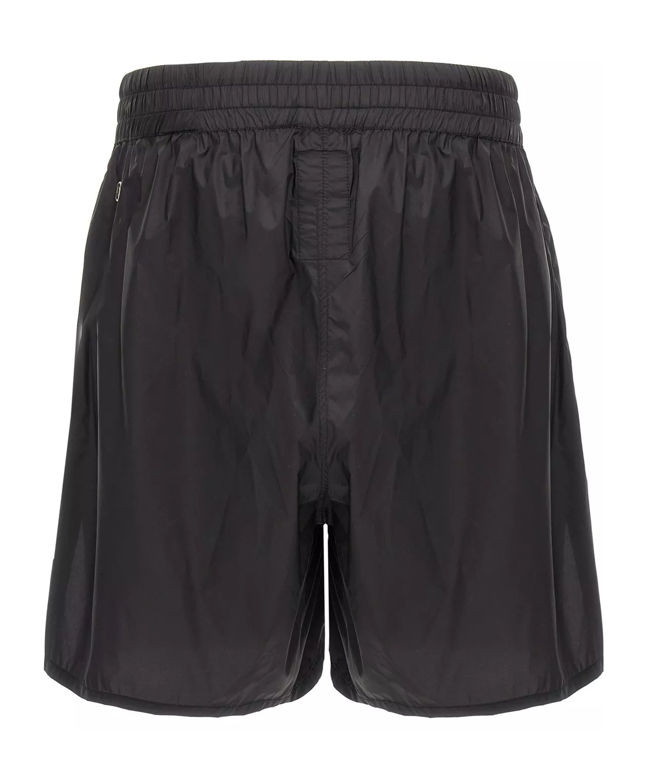 Rick Owens Champion Elastic Waistband Bermuda Shorts With Side Pockets In Black