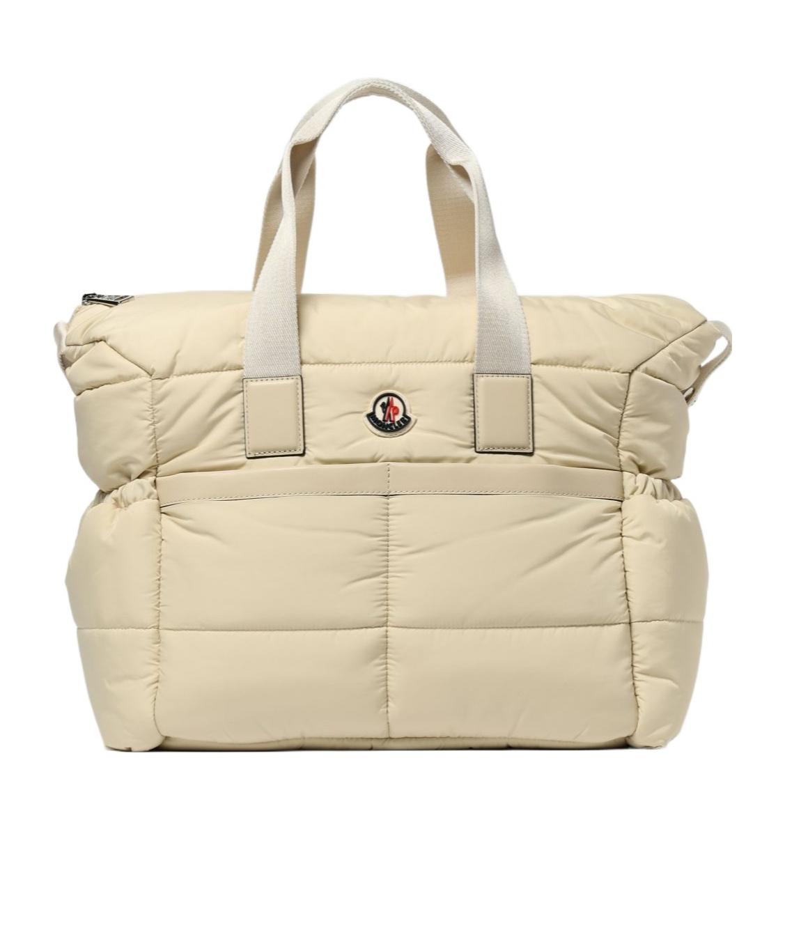 Moncler Zipper Shoulder Bag In Brown