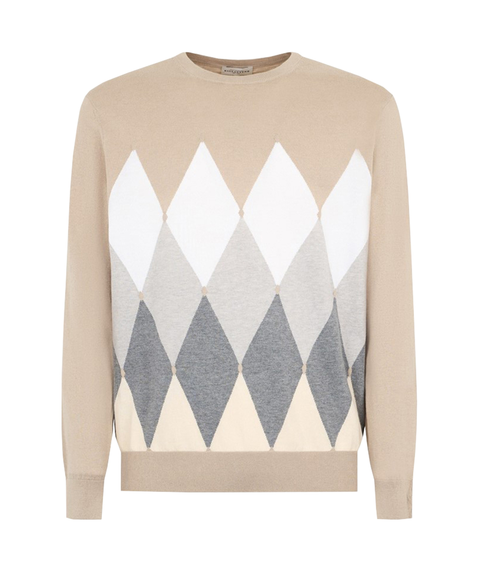 Ballantyne Diamond-print Jumper In Nude