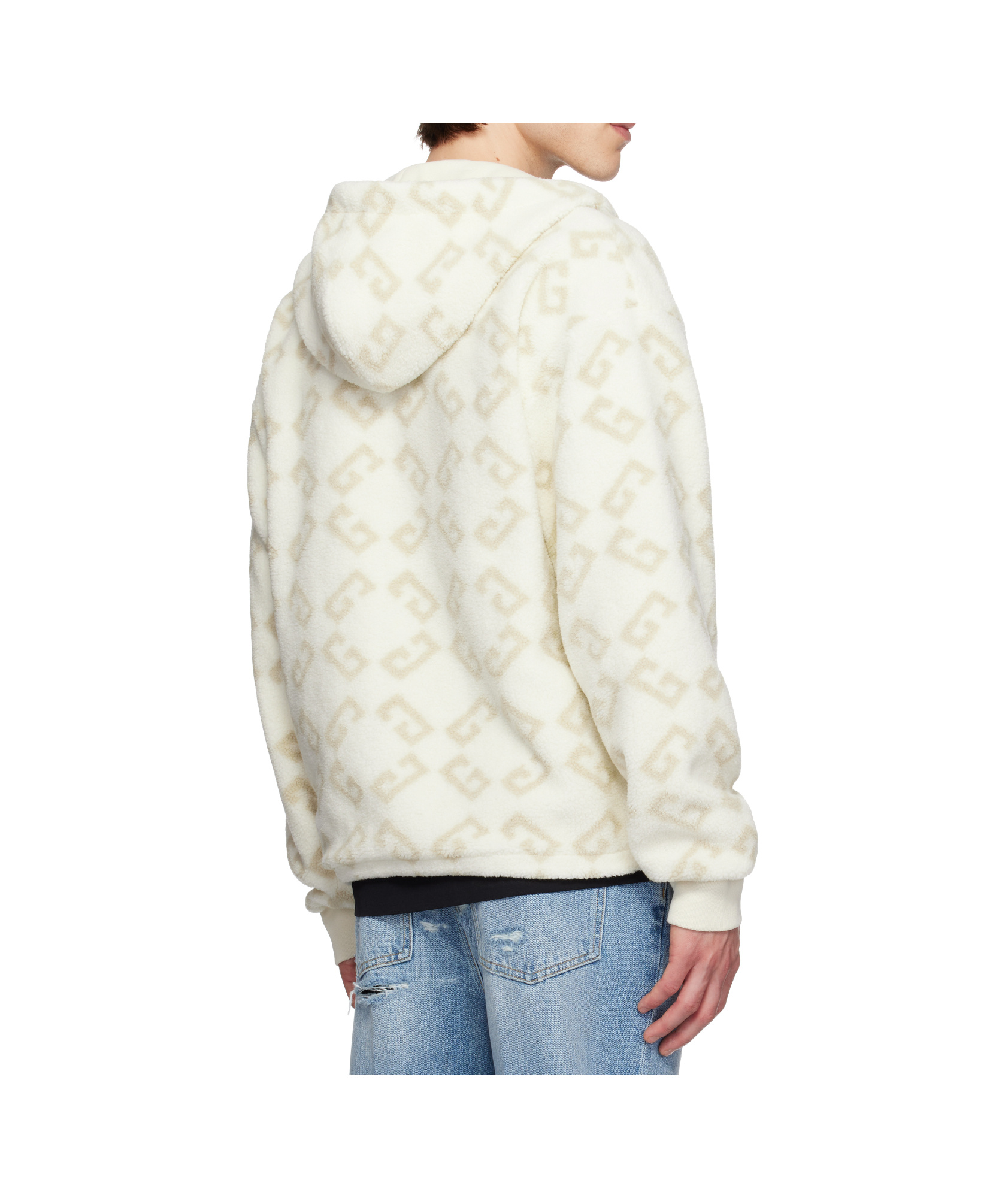 Givenchy Beige Monogram 72 Jacquard Hoodie In Natural Color