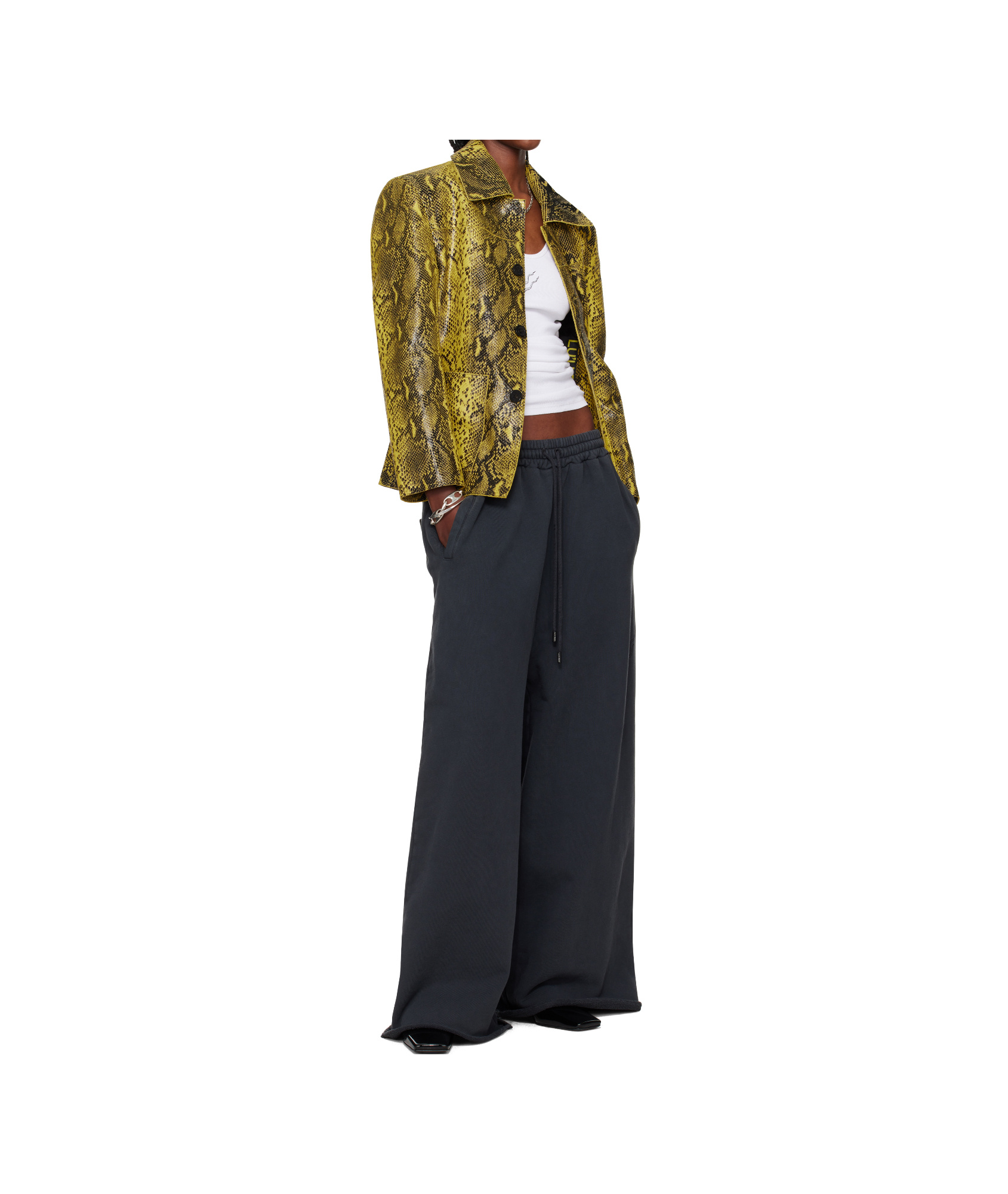 Lu'u Dan Black Raw-cut Bontan Sweatpants In Black