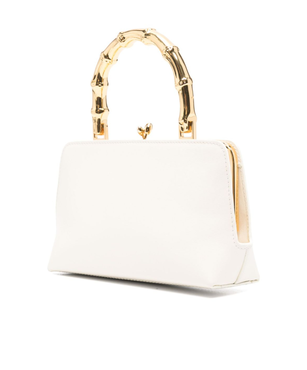 Jil Sander Sm Goji Leather Top Handle Bag In White